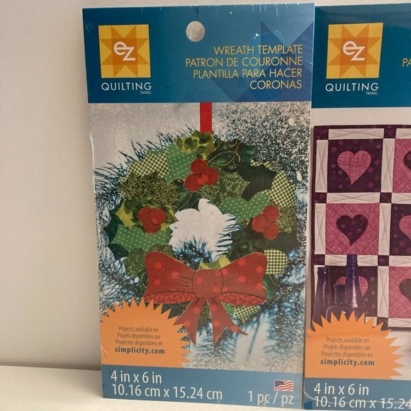 4 Simplicity EZ Quilting Template Stencils Fabric Paper Crafts Scrapbook - Picture 2 of 13